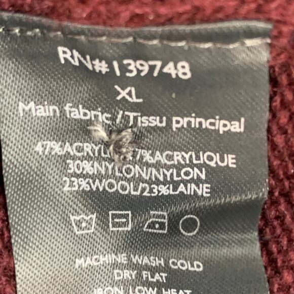 Varsity Stripe Polo Sweater Gray Burgundy XL Quiet Luxury Slate & Stone $158 NEW - Picture 5 of 5